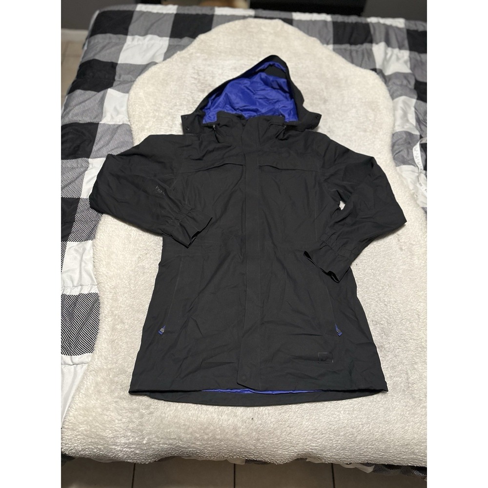 Women's Small REI Hooded Rain Black Lightweight Outdoor‎ Gorpcore Coat Elements